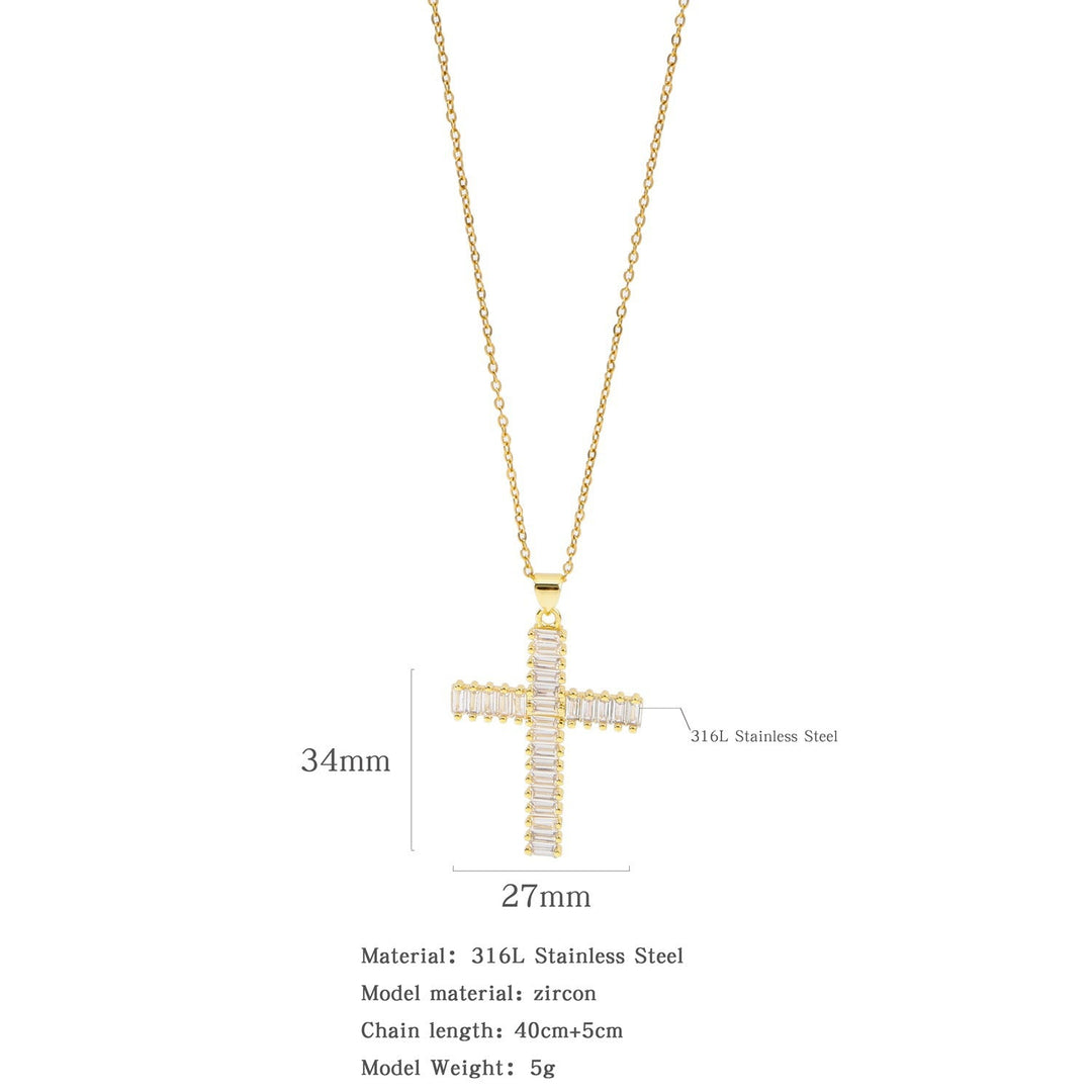 Charm Religious Cross Pendant Necklace