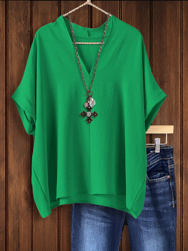 Casual Cuffed Sleeve Top