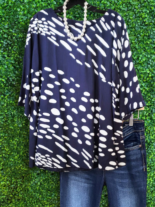 Casual Dot Print Top