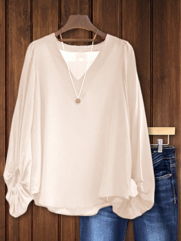 Balloon Sleeve Loose Top