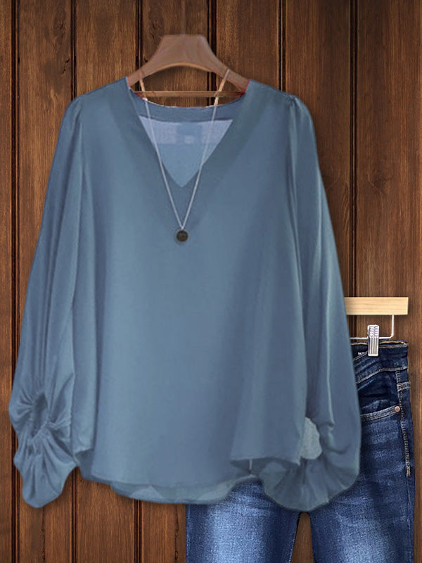 Balloon Sleeve Loose Top