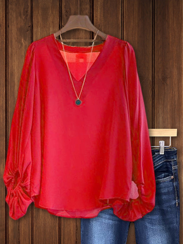 Balloon Sleeve Loose Top