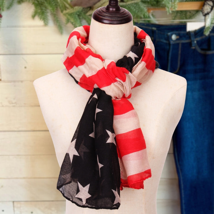 Comfy Vintage STARS & STRIPES Infinity Scarf